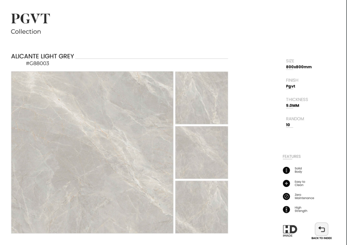 FTILES 800X800 ALICANTE LIGHT GREY G88003