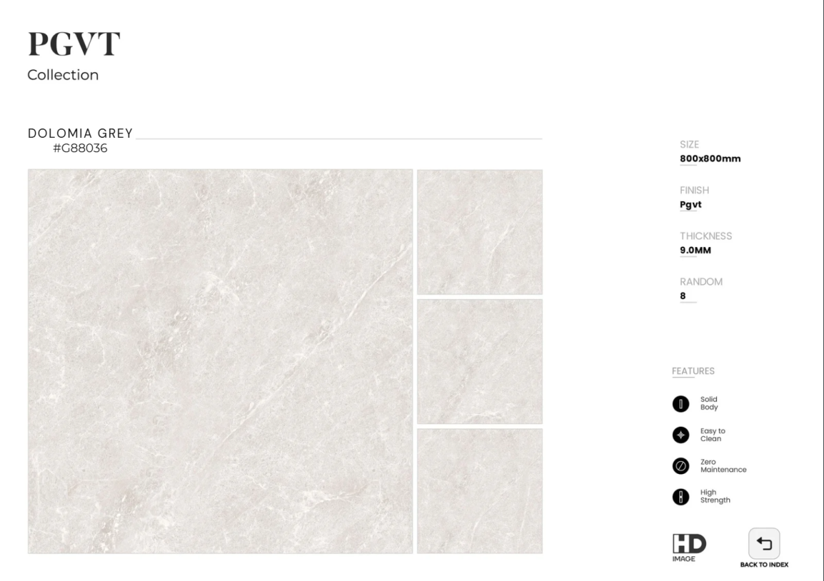 FTILES 800X800 DOLOMIA GREY G88036