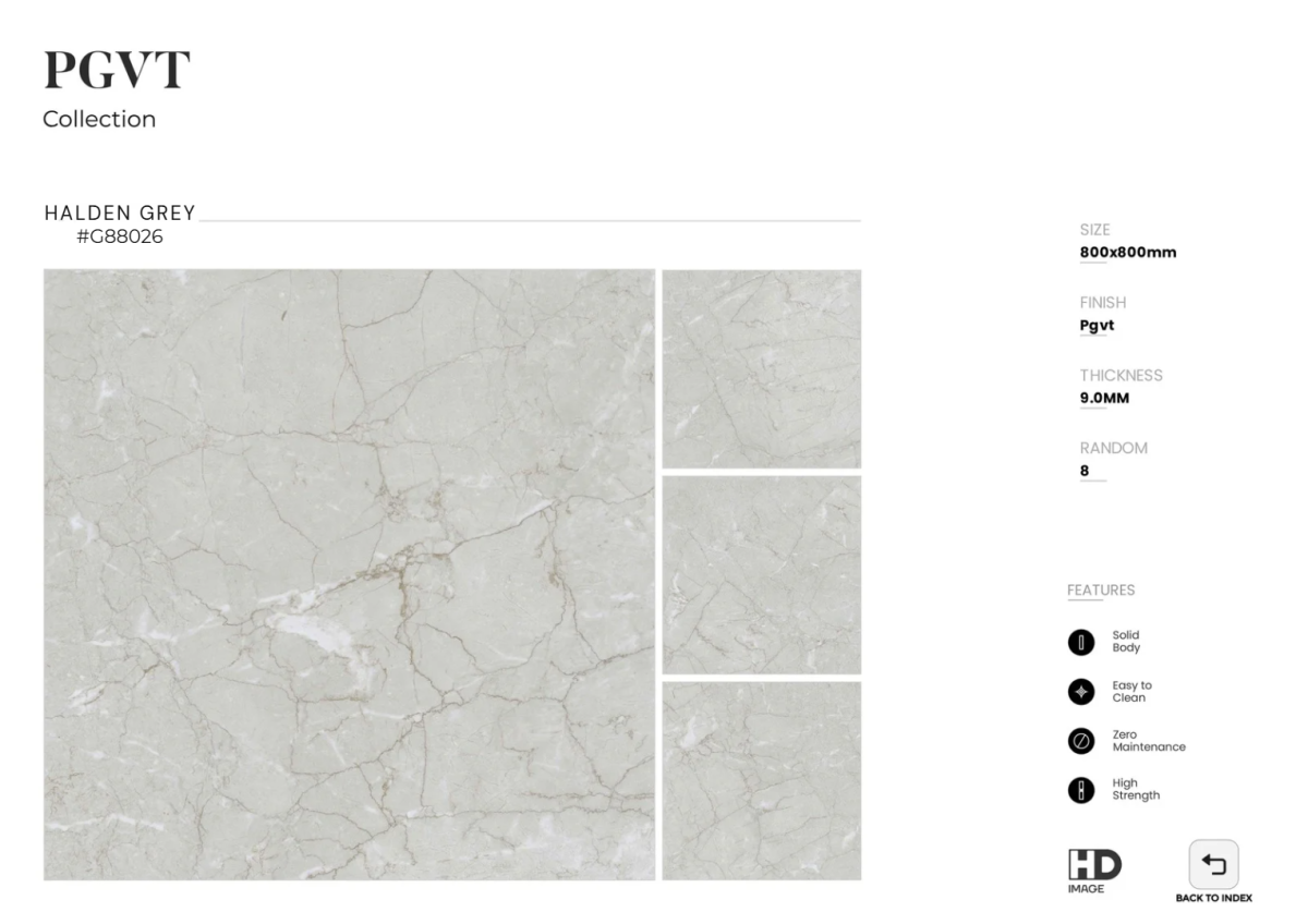 FTILES 800X800 HALDEN GREY  G88026