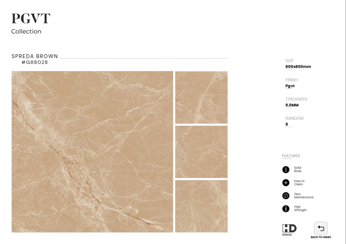 FTILES 800X800 SPREDA BROWN G88028